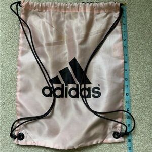 Adidas Pink and Black Drawstring Backpack